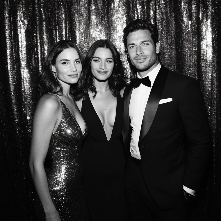 Elegant black and white photo