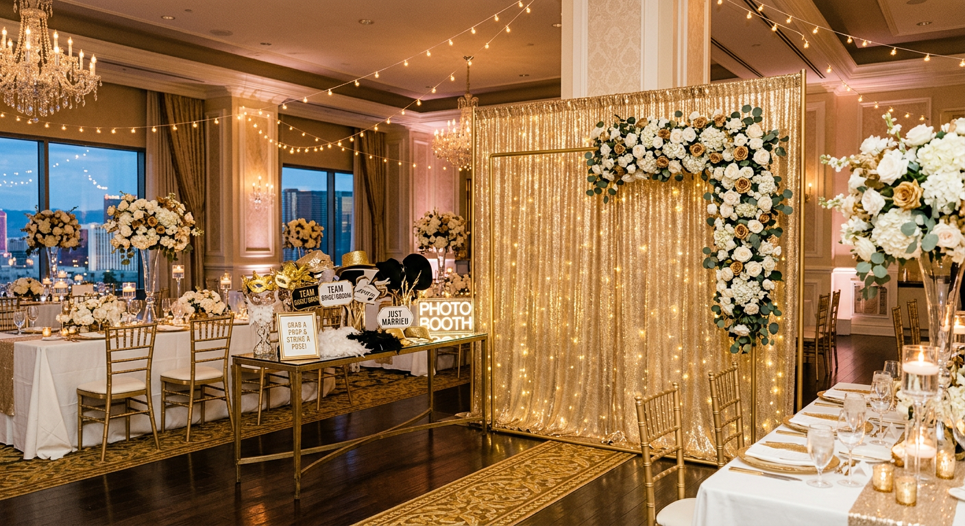 Elegant wedding reception setup